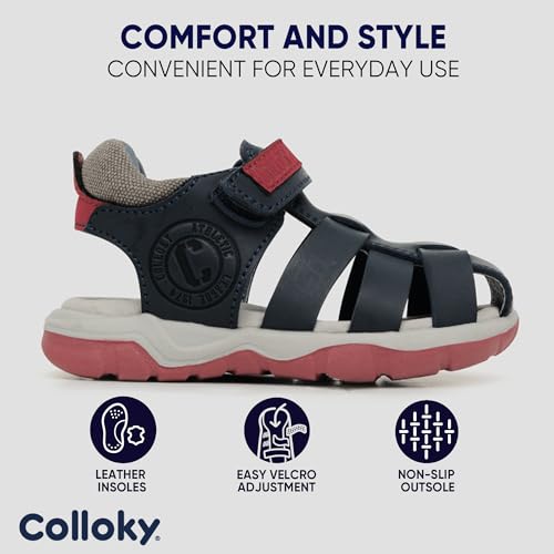 Toddler Boys Fisherman Sandals - Closed Toe, Breathable & Adjustable Strap Fit for Outdoor Adventures - Perfect Fit & Stylish Design3