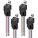 4 Pack 4 Pin 12V Relay Kit, 40AMP 12 Volt Automotive Relay with Heavy Duty 12 AWG & 16 AWG Color Coded Wires & Harness Sockets, Easy Installation Universal for Car, Truck, Motorcycle, Boat, Van