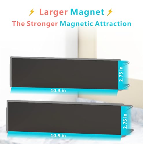 Image of Magnetic Spice Rack For Refrigerator, Space Saving Magnetic Shelf For Fridge Red 2 Pack With Magnetic Paper Towel Holder
