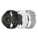 Chofit Band Compatible with Garmin Forerunner 745, Soft Silicone Watch Band Replacement Strap for Garmin Forerunner 745 Smart Watch (black&white&gray)