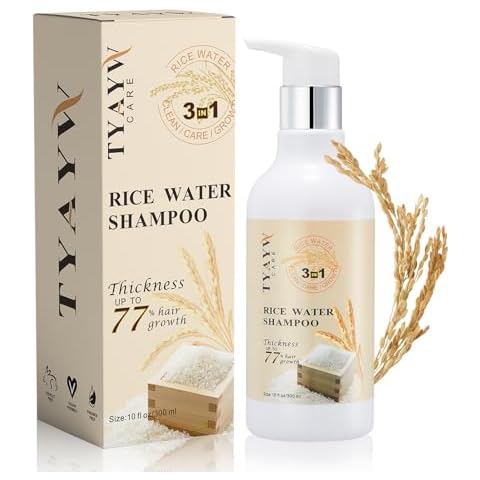 Rice Water Shampoo, Hair Growth Shampoo, Rice Water for Hair Growth, Hair Loss Shampoo for Thinning Hair and Hair Loss, for All Hair Types 10 FL OZ Cover