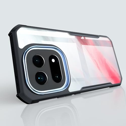 Image of NSTAR Shock Proof Clear Protective Back Case for iQOO 15 5G | Acrylic Crystal Clear 360 Degree Protection- (PC & TPU, Black Bumper)