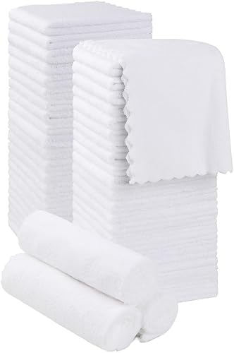 Orighty Paquete de 48 paños de cara ultra suaves de 12 x 12 pulgadas, absorbentes y de secado rápido, paño de terciopelo coral a granel, paño facial