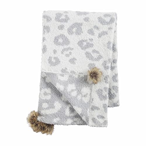 Mud Pie Leopard Chenille Womens Scarf, Gray Leopard #TOP9