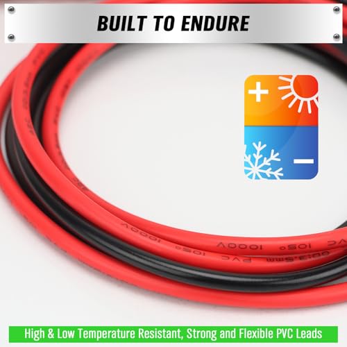 Image of SWANLAKE 11-Piece Multimeter Test Leads Set, CAT III 1000V 20A Multimeter Probes with Alligator Clips, Needle Probe, Banana Plug to Hook Clip, Soft PVC Volt Meter Lead