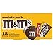 M&M'S Milk Chocolate Candy, Variety Pack, Full Size, Pack of 18 Bulk Candy Chocolate