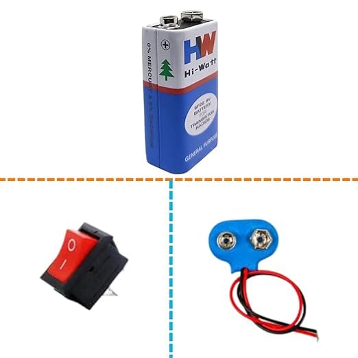 TESTIN ELECTRONICS DIY ELECTRONICS Infrared Fire Detection Kit with Flame Sensor, Mini Water pump, Pipe, 9V Battery, Snap, Switch, Jumper wires (5+5) 2
