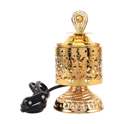 Levemolo Quemador eléctrico de Incienso : Calentador de Incienso de Oud enchufable para meditación. Difusor de fragancias árabes Decorativo para el hogar. para de Resina (Enchufe Europeo).