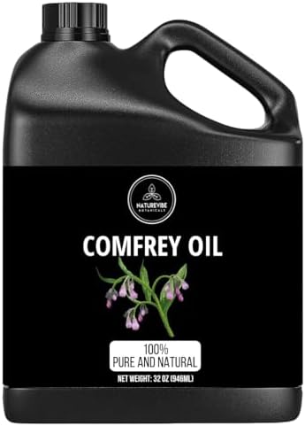 Naturevibe Botanicals Comfrey Oil 32 Ounces | 100% Pure and Natural | Great for Skin Care and Hair Care