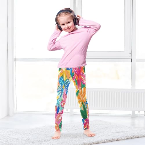 Bolaz Toddler Girls Leggings Printed Yoga Pants Leggings Spring Flowers for Kids4