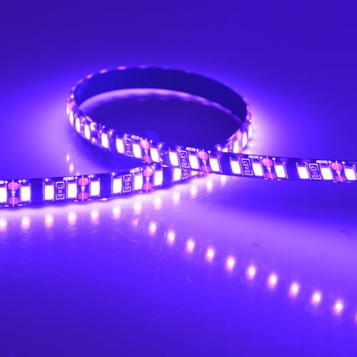 Image of Super Bright Black PCB 12V SMD5630(0.4w) LED Strip Lights Without Power Supply, IP65 Waterproof, Pack of 16.4ft /5M (600LED-Pink)