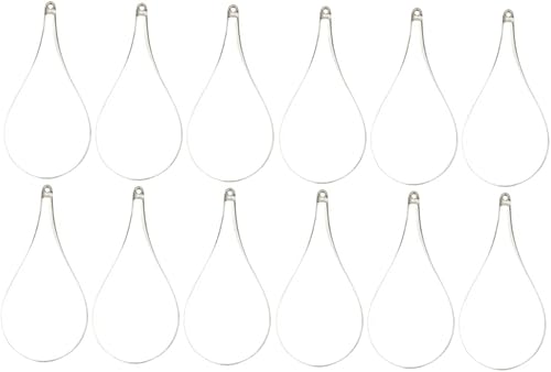 DECHOUS 12 bolas decorativas en forma de gota, manualidades, decoración de boda, adornos de flores, bola colgante para árbol de Navidad, decoración