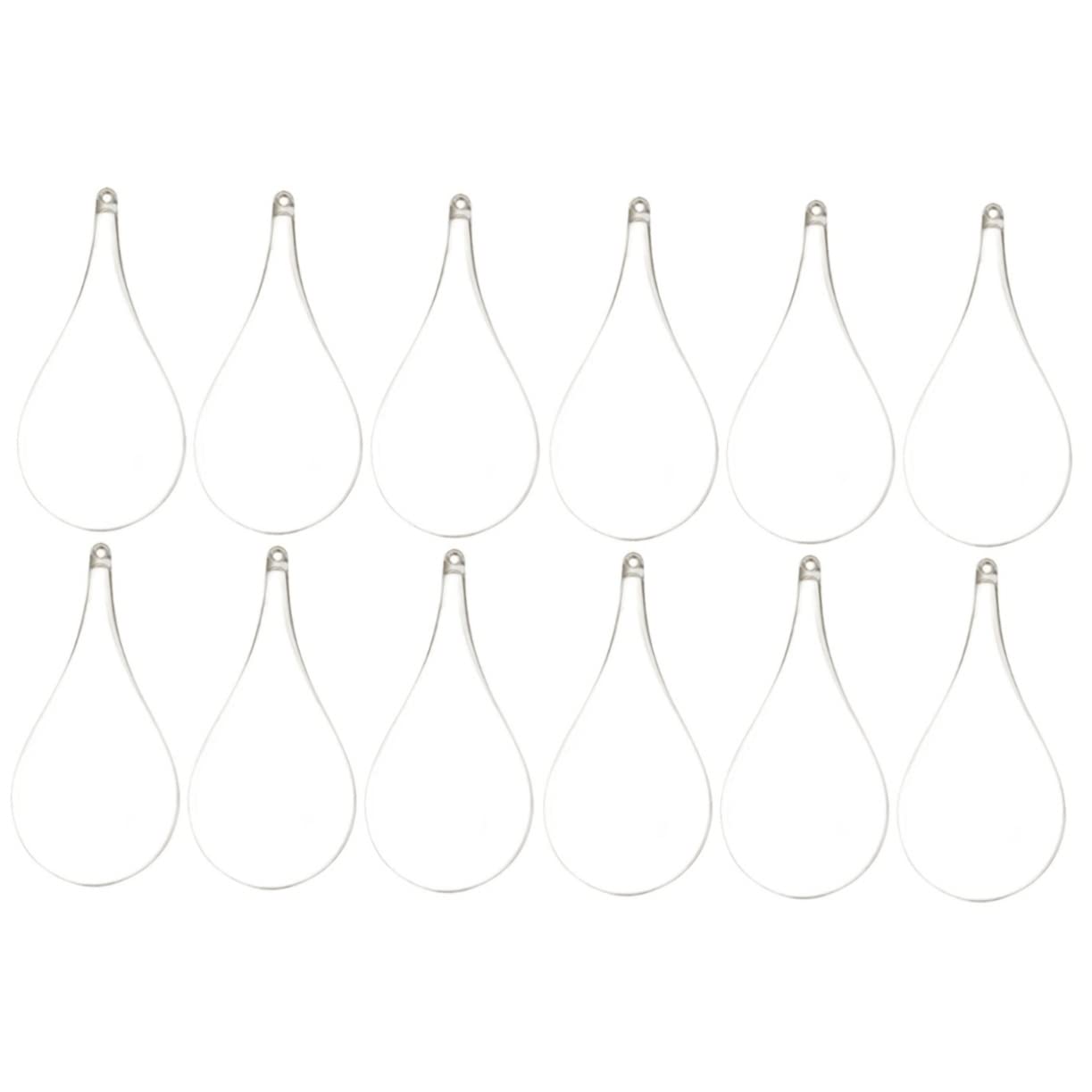 DECHOUS 12 Pcs Drop Shaped Decorative Ball DIY Crafts Wedding Decoration Flower Ornaments Christmas Tree Hanging Ball Christmas Decoration Raindrop Candy Box Clear Fillable Ornaments Balls