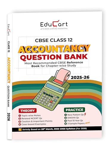 Educart CBSE Class 12 Accountancy Question Bank 2025-26 on new Sy...