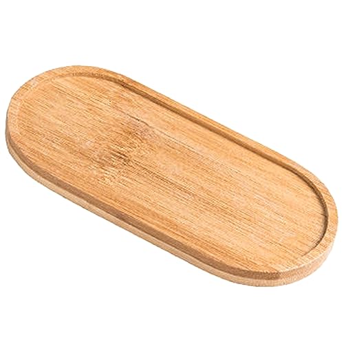 長方形木製トレイソーサー木製サービングプレート皿固体サービングトレイカップコースターディスプレイ多機能植木鉢ホルダー