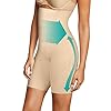 Maidenform-womens-Fitsense-High-Waist-Thigh-Slimmer-With-Lycra-Dm0072 Flexees Women's FitSense High Waist Thigh Slimmer with Lycra DM0072, Transparent, 2X Large