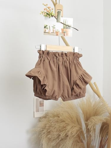 Baby Girls Ruffle Shorts Toddler Diaper Covers Little Girls Bottoms Bloomers Cotton Pants 3 Months-6T3