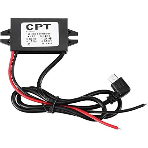 Voltage Regulator for Converter DC-DC Buck Voltage Converter for Voltage Converter Micro USB 12V to 5V 3A Step Down Controller Smartphone for Car Cover