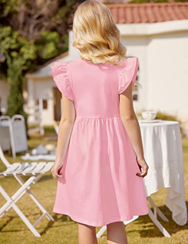 Arshiner Girl Easter Dress Casual Spring Fall Summer Cotton Dress For Toddler Girls Clothes (Pink, 4-5T) #TOP3