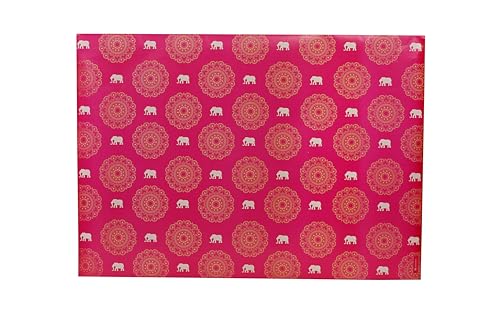 Image of Be Stories The Royal Elegance Colorful Design Wrapping /Laminated Art Paper Sheet 100 Gsm For Gift Packing For All Occasions Like Birthday, Diwali, Chirtsmas, 28 Inches X 20 Inches Of 10-Sheets,Pink