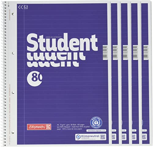Bloc-notes portable Brunnen A4 bleu lot de 5 pour éviter de perdre vos idées