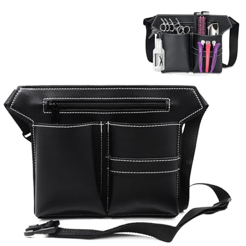 Friseur Werkzeugtasche, Friseurtasche Pu Leder Gürteltasche Werkzeug Barber Scherentasche Professionelle Salon Bauchtasche Verstellbare für Haarkämme Kämme Klipse Razor Friseur Werkzeugtasche, Friseurtasche Pu Leder Gürteltasche Werkzeug Barber Scherentasche Professionelle Salon Bauchtasche Verstellbare für Haarkämme Kämme Klipse Razor