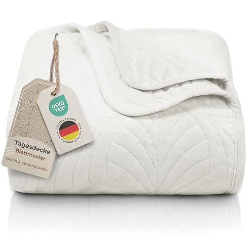 Gräfenstayn Premium Tagesdecke 220x240 cm – Bettüberwurf mit Nahtloser...