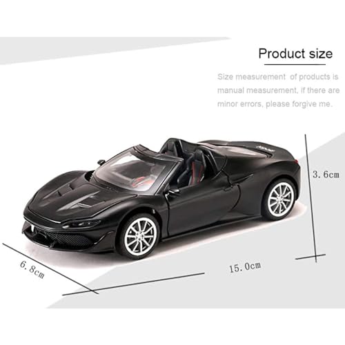 Image of New 1:32 J50 Diecast Alloy Metal Pull Back Car with Openable Doors Music Sound and Light Vehicle Toy Car for Kids Boys (Red)