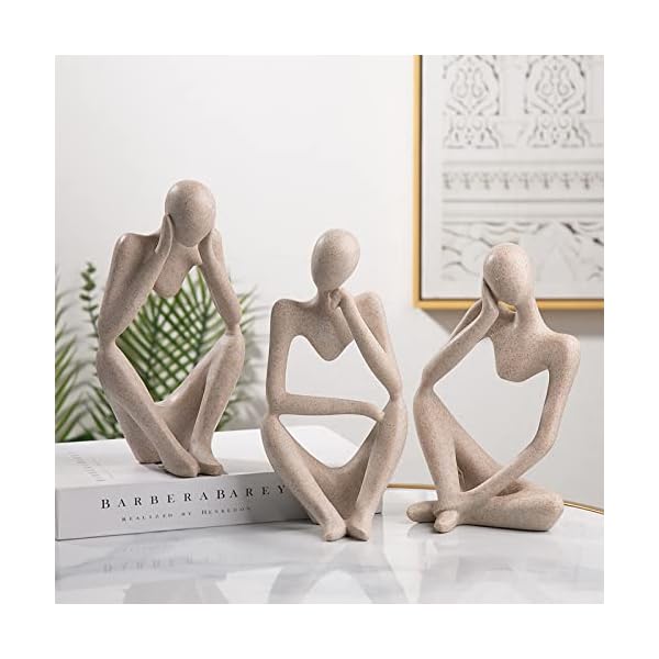 UMYTH-Thinker-Statues-Set-of-3-Sandstone-Resin-Thinker-Statue-Ornaments-Abstract-Style-Sculpture-Statue-Collectible-Figurines-for-Home-DecorOfficeBookshelfDesktopDecorations