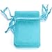 100pcs / lot Sac Organza 5 * 7cm, 7 * 9cm, 9x12cm Sac De Mariage De Noël Sacs De Bonbons Pochettes Cadeaux Bijoux Emballage Affichage 23 Couleurs-aigue-marine, 9x12cm 100pcs