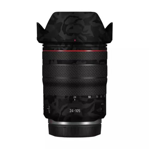 Piel Protectora para Lente de Cámara Canon RF 24-105mm F4 L IS USM - Adhesivo Decorativo Resistente al Desgaste (Camo Sombra Negro) miniatura 1