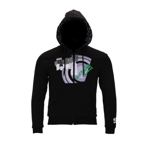 Streetsurfing Herren Hoodie Ventura Hoodie, Black/ Green, L, C2445_ Cover
