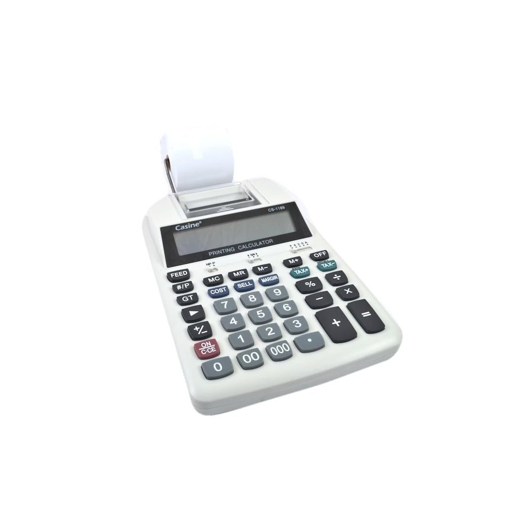 CALCOLATRICE Elettronica Stampante 12 CIFRE Stampa A Nastro Ufficio CS-1189