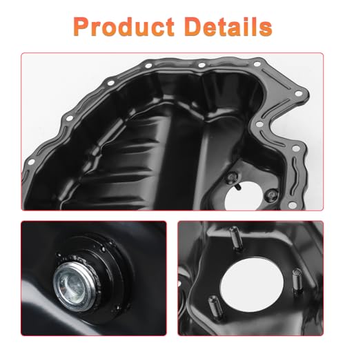 Image of Engine Oil Pan with Drain Plug Compatible with Audi A3 Q3 Quattro TT