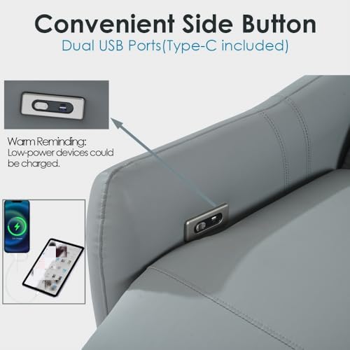 Sillón reclinable eléctrico azul para espacios pequeños miniatura 6