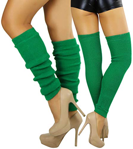 Image of ToBeInStyle Women's Long Over The Knee Leg Warmers Bright Thigh High