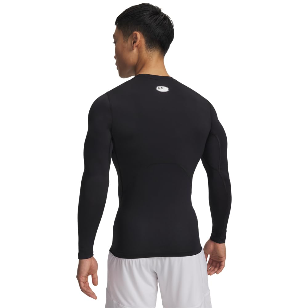 Under Armour Ua Hg Armour Comp Ls Maglietta a maniche lunghe, Nero, S-M Uomo