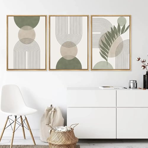 Affiche abstraite bohème géométrique triptyque 70x100cm pour salon