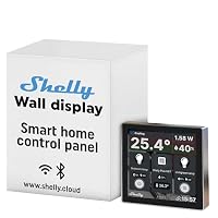 Shelly Wall Display Schwarz | Wlan & Bluetooth Bedienfeld mit integriertem 5-A-Schalter und Farbdisplay | Hausautomation | Leistungsüberwachung | iOS Android App | Feuchtigkeits LUX-Sensoren – Ansicht 1