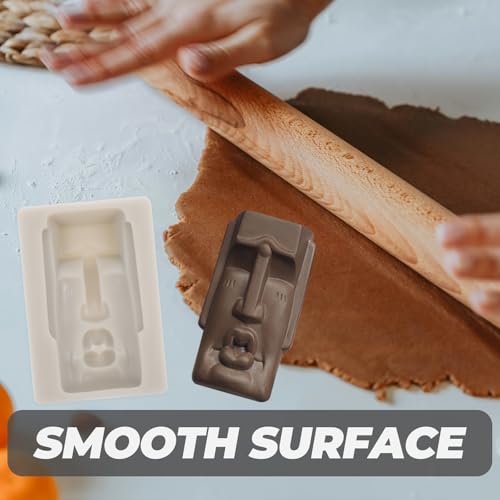 Moule statue de Moai en silicone pour modelage argile et gâteaux