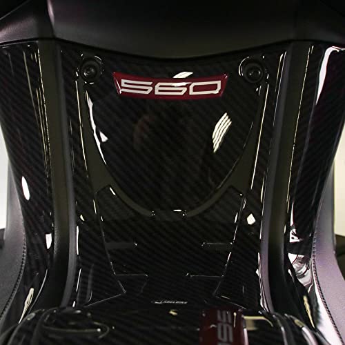 labelbike - Sticker Resin Gel 3D Foot Board Front Compatible Yamaha Tmax 560 from 2020 - Carbon Red Ergal