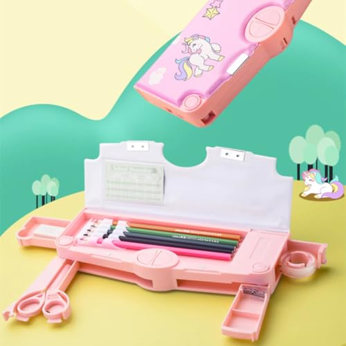 Image of Storio Unicorn Theme Pencil Box for Kids, Unicorn Pencil Box for Boys, Kids Pencil Box for Boys & Girls, Pencil Box for Boys, UnicornTheme Return Gifts for Kids