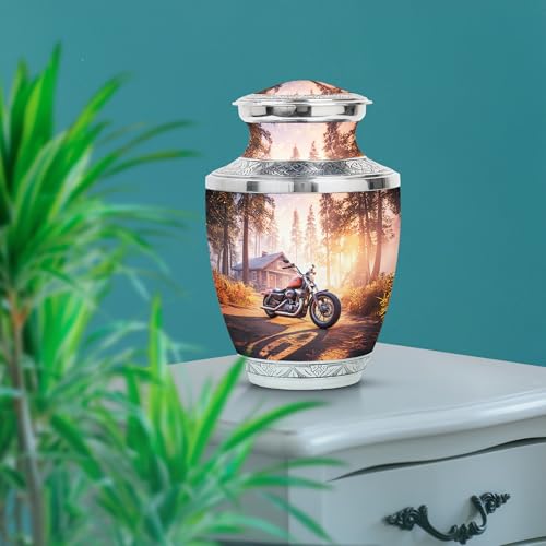Image of Bike Urn Large Urns for Human Ashes 1 Large & 4 Small | Cremation Urns for Adult, Urn for Brother & Sister, Memorial for Your Loved One