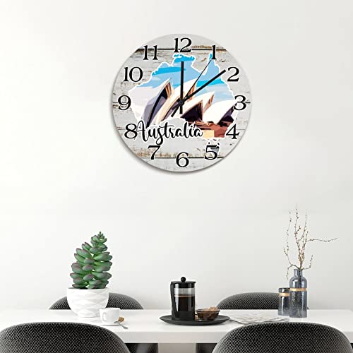 Horloge murale cuisine et sejour theme paysage de la ville d'Australie moderne - 6