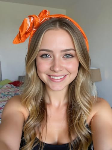 CHUNG Women's Scarf Hair Bandanas Square 27.5" Satin Wrap Fashion Pattern Scarves Emulation Silk Handbag Ribbons Necktie4