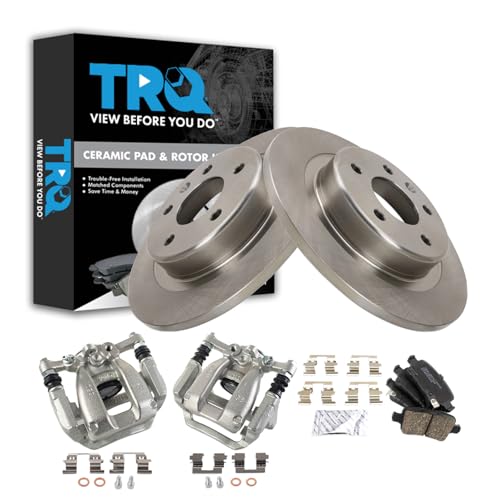 Image of TRQ Brake Pad & Rotor Kit Ceramic Compatible with 2018 Chevrolet Equinox GMC Terrain