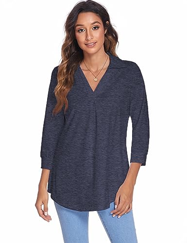 Image of Newchoice Womens 3 /4 Sleeve Shirts Business Casual Tops
