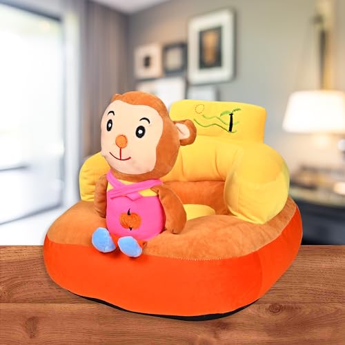 Image of BESTIES Cotton Toddlers Training Seat Baby Safety Sofa Dining Chair /Learn To Sit Stool (Monkey Sofa Chair), Standard Sofa
