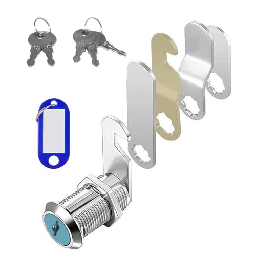 Cerradura Buzón, Seguridad Cerradura Taquilla Con 5 Llaves 16mm Viene con 5 Placas de Bloqueo Diferentes Cerradura de Levas Para Puerta de Armario Buzón Archivos Escritorio de Oficina