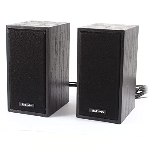 Ruilogod �y�A �u���b�N �E�b�h USB 2.0 3.5mm �X�e���I �~�j �}���`���f�B�A �X�s�[�J�[ �m�[�g�p�\�R�� PC�p
